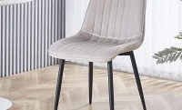 Set Masă Living Extensibilă DTM0101CS Bej cu 4 Scaune Tapițate KJC176 Bej