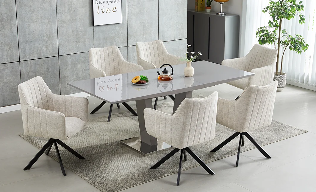 Scaun Living Tapitat KJC385 Bej 2