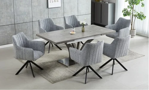 Scaun Living Tapitat KJC385 Gri