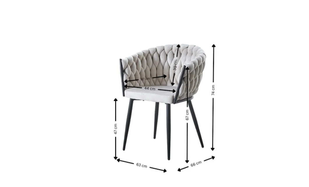 Scaun Living Tapitat KJC11 Bej 2
