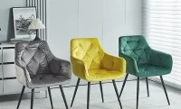 Scaun Living Tapitat KJC38 Gri 3