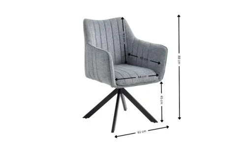 Scaun Living Tapitat KJC385 Gri
