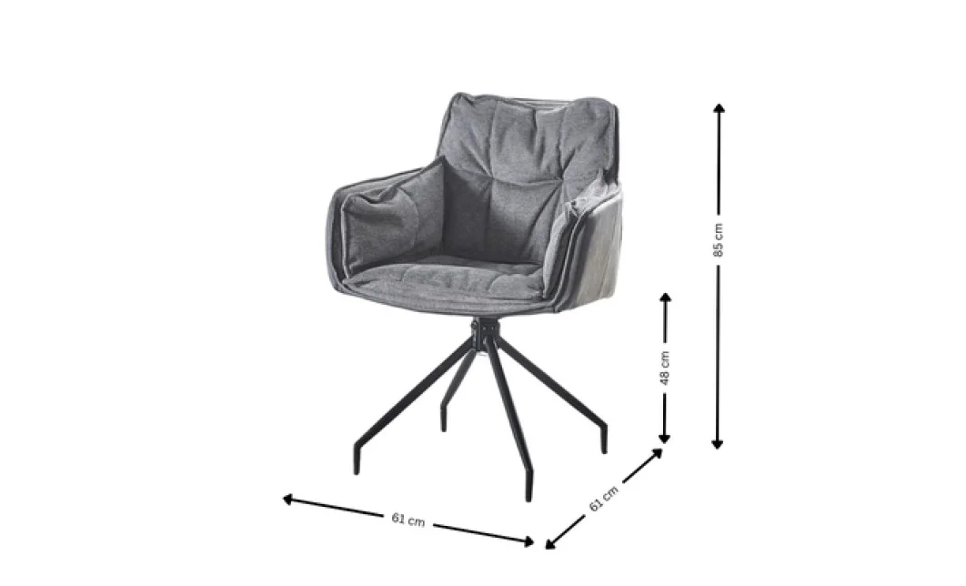 Set Masă Extensibilă CT139 cu 4 Scaune KJC389 Gri 3
