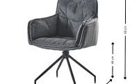 Scaun Living Tapitat KJC389 Negru