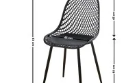 Scaun PP210MH Plastic Negru