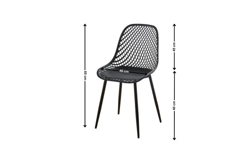 Scaun PP210MH Plastic Negru