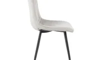 Set Masă Living Extensibilă KJT4711-1 Alb cu 4 Scaune KJC0358 Gri