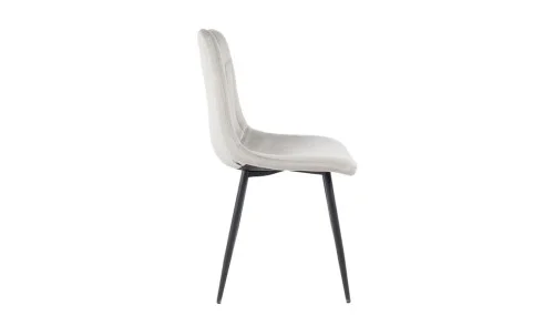 Set Masă Living Extensibilă KJT4711-1 Alb cu 4 Scaune KJC0358 Gri