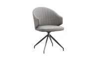 Set Masă Living Extensibilă CT106 Blat Ceramic Alb cu 4 Scaune CY815 Gri