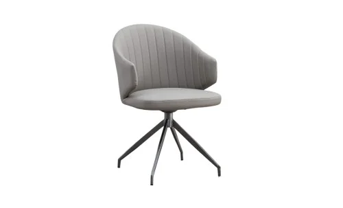 Set Masă Living Extensibilă CT106 Blat Ceramic Alb cu 4 Scaune CY815 Gri