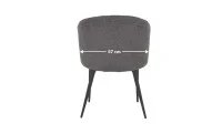 Scaun Living cu Picioare Metalice DCM0102CF Gri 6