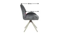 Set Masă Living Extensibilă CT163 Blat Ceramic Alb cu 4 Scaune DCM0104CS Gri