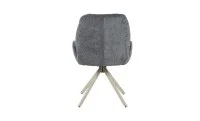 Set Masă Living Extensibilă CT163 Blat Ceramic Alb cu 4 Scaune DCM0104CS Gri