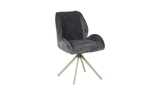 Set Masă Living Extensibilă CT163 Blat Ceramic Alb cu 4 Scaune DCM0104CS Gri