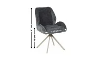 Scaun Living Tapițat DCM0104CS Gri