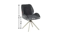 Scaun Living Tapițat DCM0104CS Gri