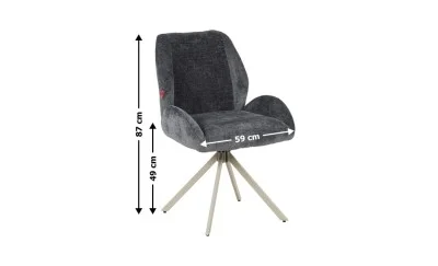 Scaun Living Tapițat DCM0104CS Gri