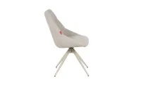 Set Masă Living Extensibilă CT163 Blat Ceramic Alb cu 4 Scaune DCM0108CS Gri Deschis