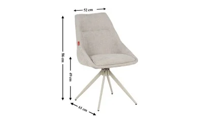 Scaun Living Rotativ DCM0108CS Gri Deschis