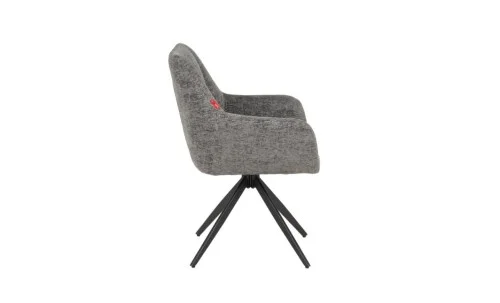 Set Masă Living Extensibilă DTM0405CS Blat Ceramic Bej cu 6 Scaune Rotative DCM0112 Gri