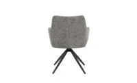 Set Masă Living Extensibilă DTM0405CS Blat Ceramic Bej cu 6 Scaune Rotative DCM0112 Gri