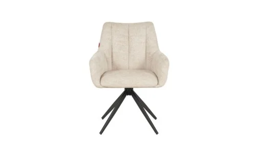Set Masă Living Extensibilă Blat Ceramic KJT4714 cu 6 Scaune Living Rotative DCM0112 Bej