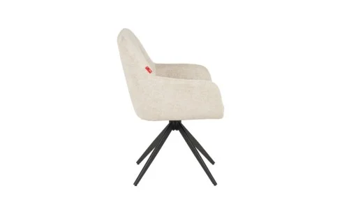 Set Masă Living Extensibilă Blat Ceramic KJT4714 cu 6 Scaune Living Rotative DCM0112 Bej
