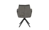 Set Masă Living Extensibilă DTM0405CS Bej cu 6 Scaune DCM0601AS Gri Închis