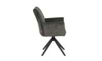 Set Masă Living Extensibilă DTM0405CS Bej cu 6 Scaune DCM0601AS Gri Închis