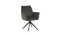 Set Masă Living Extensibilă DTM0405CS Bej cu 6 Scaune DCM0601AS Gri Închis