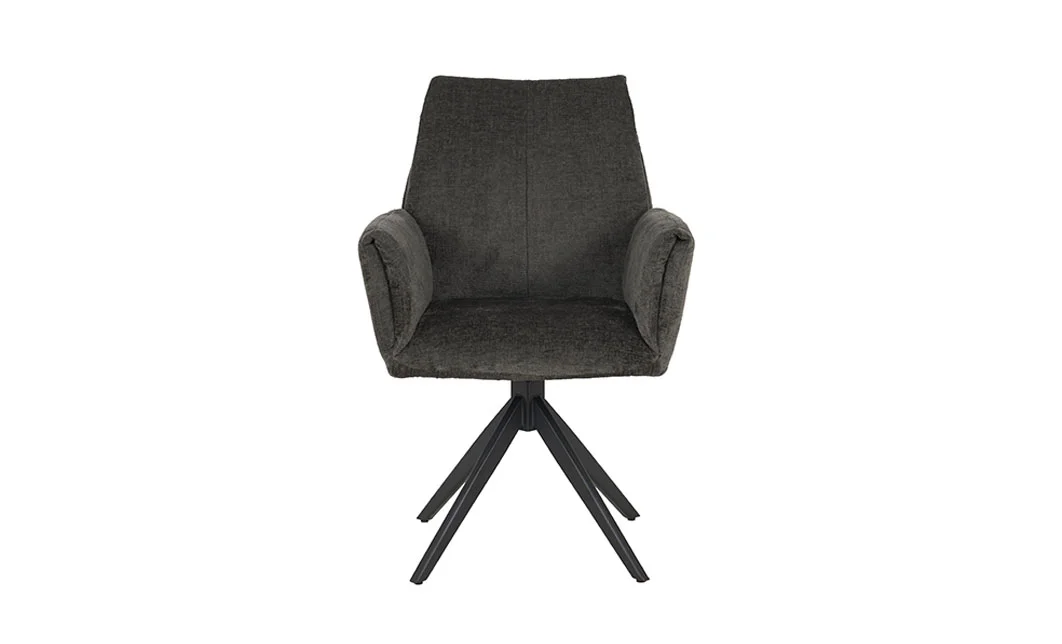 Set Masă Living Extensibilă DTM0405CS Bej cu 6 Scaune DCM0601AS Gri Închis