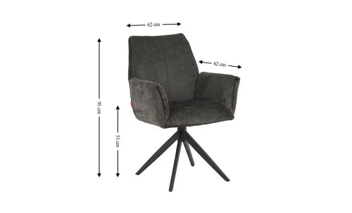 Set Masă Living Extensibilă DTM0405CS Bej cu 6 Scaune DCM0601AS Gri Închis