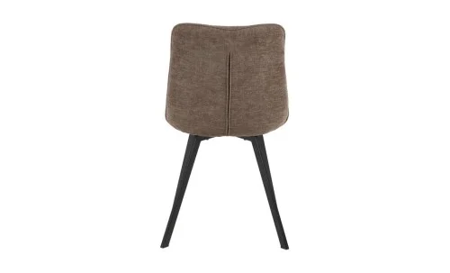 Set Masă Living Extensibilă Blat Ceramic KJT416 Alb-Cappuccino cu 4 Scaune DCM1801CF Maro