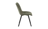 Set Masă Living Extensibilă Blat Ceramic KJT416 Alb-Cappuccino cu 4 Scaune DCM1801CF Verzi