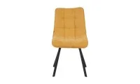 Set Masă Living Extensibilă DTM0101CS Bej cu 4 Scaune Tapițate DCM1801CF Muștar