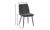 Set Masă Living Extensibilă Blat Ceramic KJT416 Alb-Cappuccino cu 4 Scaune DCM2001AF Gri