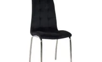 Set Masă Living Extensibilă CT163 Blat Ceramic Alb cu 4 Scaune Tapițate F630 Negre 2