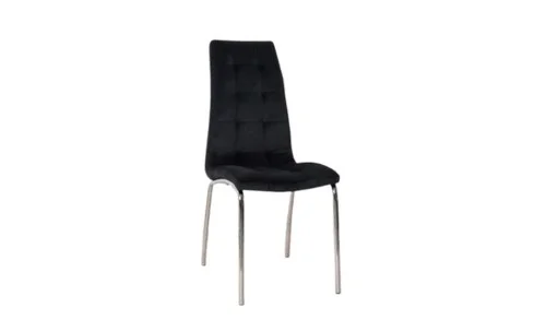 Set Masă Living Extensibilă CT163 Blat Ceramic Alb cu 4 Scaune Tapițate F630 Negre