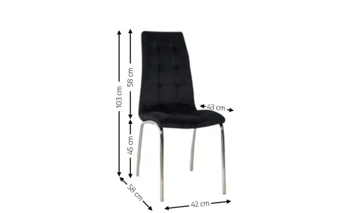 Set Masă Living Extensibilă CT163 Blat Ceramic Alb cu 4 Scaune Tapițate F630 Negre
