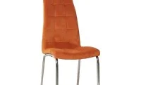 Set Masă Living Extensibilă DTM0101 Blat Ceramic Gri cu 4 Scaune Tapițate F630 Portocalii 4