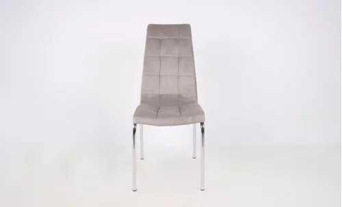 Set Masă Living Extensibilă Blat Ceramic KJT416 Alb-Cappuccino cu 4 Scaune F630 Gri