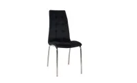 Set Masă Living Extensibilă Blat Ceramic KJT416 Alb-Cappuccino cu 4 Scaune F630 Negre 2