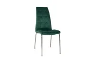 Set Masă Living Extensibilă Blat Ceramic KJT416 Alb-Cappuccino cu 4 Scaune F630 Verzi 2