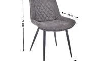 Set Masă Living Extensibilă KJT417 Albă cu 6 Scaune J262-L Gri
