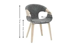 Scaun Living Tapitat JY6215X-M Gri