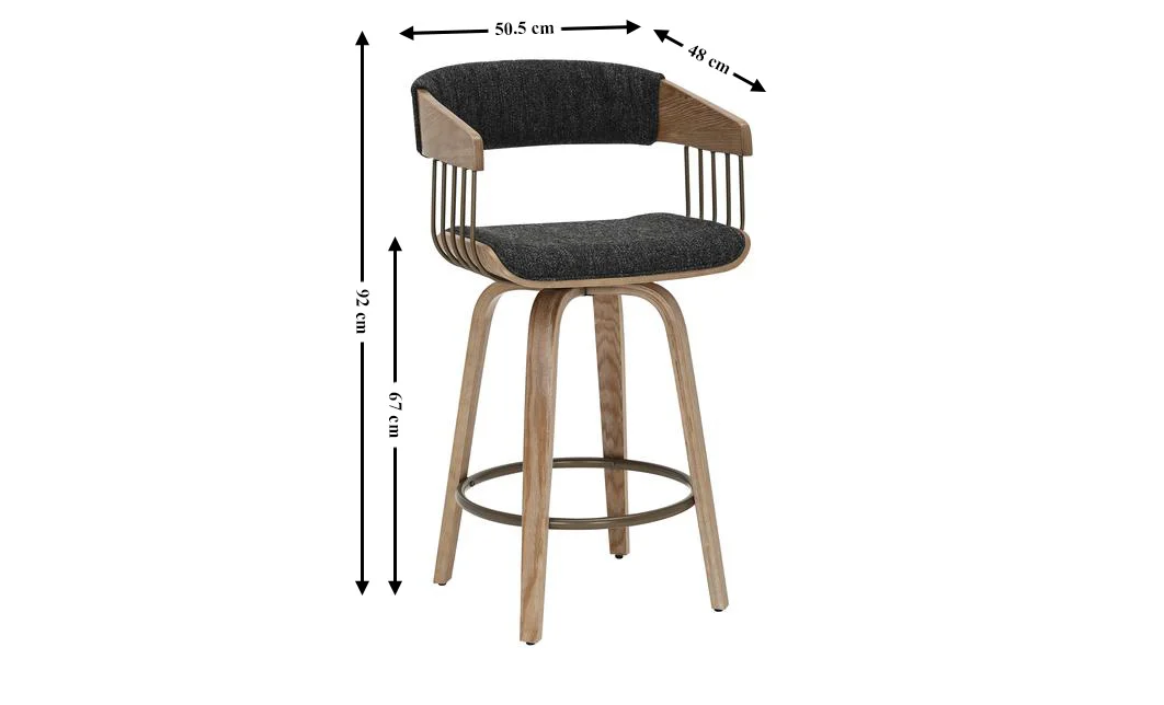 Scaun Bar JY3111X2-M Gri Inchis 1