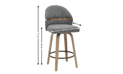 Scaun Bar JY3220X-M Gri
