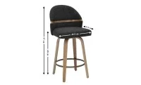 Scaun Bar JY3220X-M Gri Inchis