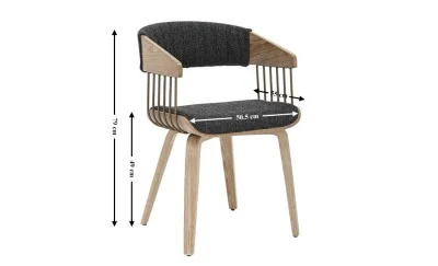 Scaun Living JY6342X-M Gri Inchis