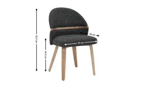 Scaun Living JY6415X-M Gri Inchis